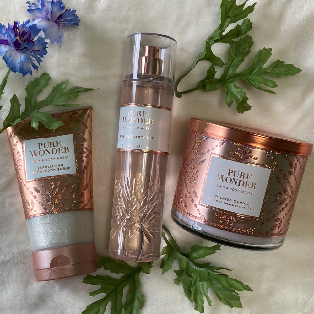 Pure Wonder ✨ Bath & Body Works Candle, Body Scrub, and Fragrance Perfume Spray